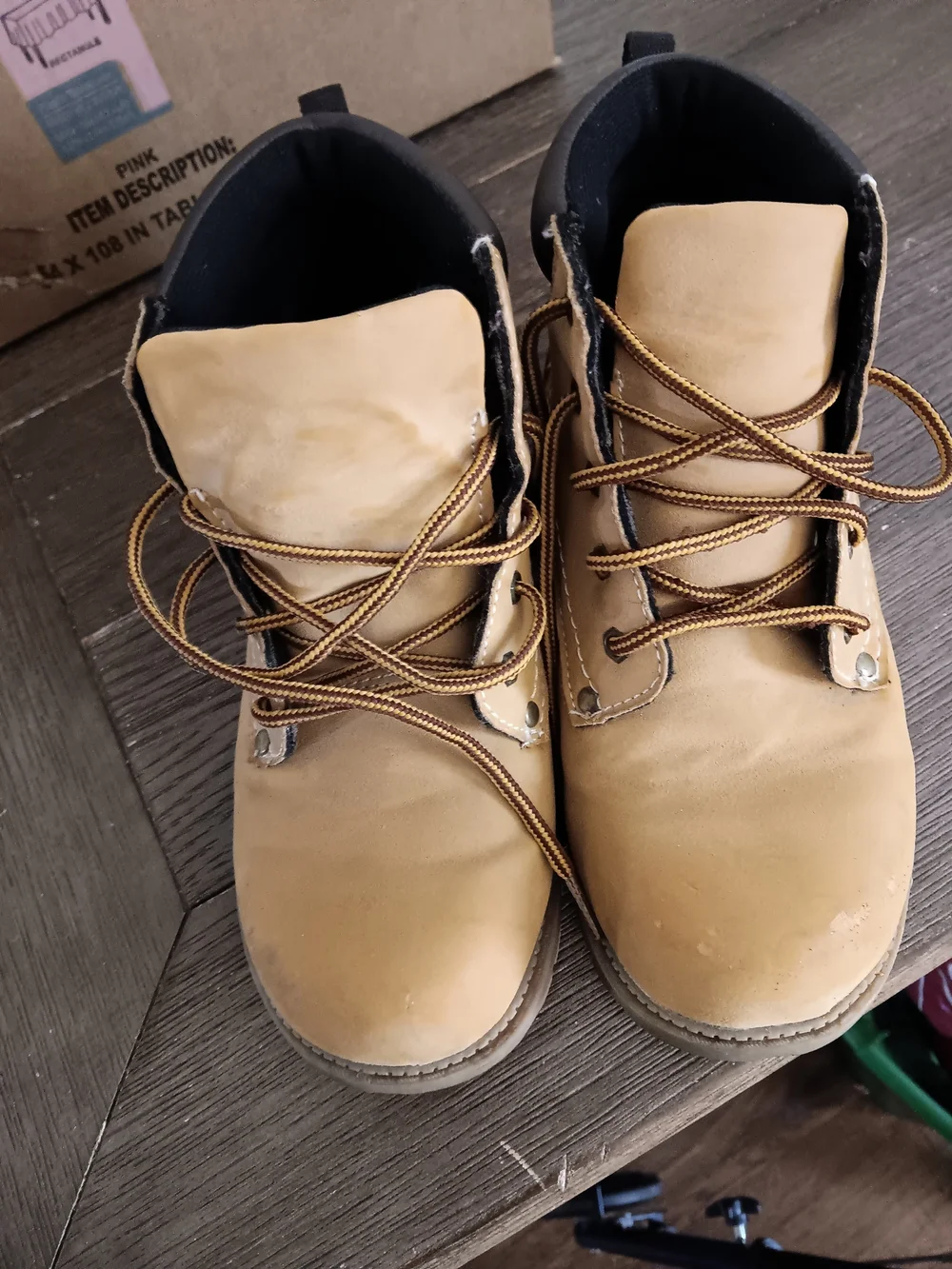 Boys Size 4, Bramma Tan Lace-Up Outdoor Boots - Casual Work Style